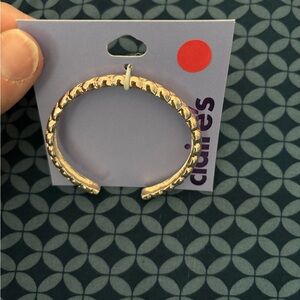 NWT Claire's SMALL/CHILD SIZE Gold-Tone Textured Cuff Bracelet